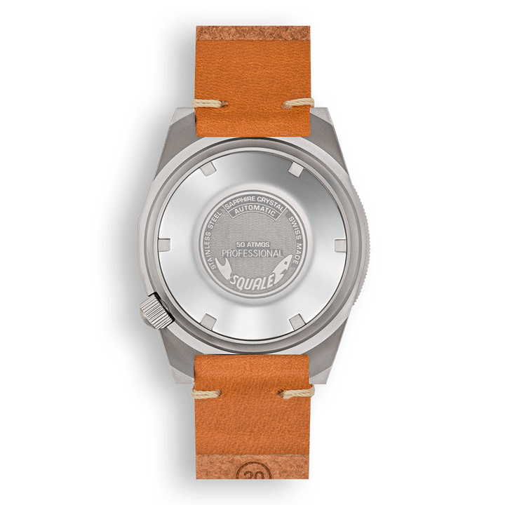 Squale 1521 Blue Blasted 42mm Lederband 1521BLUEBL.PC - Gehäuseboden