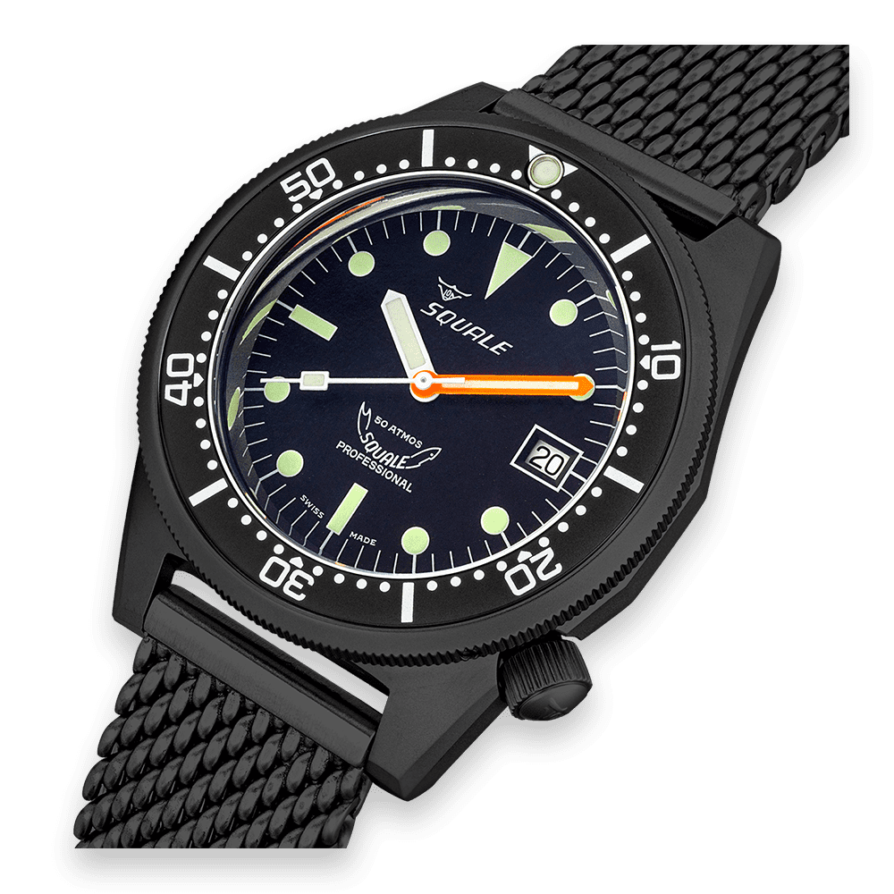 Squale 1521 DLC Milanaise-Armband 1521DLCBK.MEPVD20 – Ansicht 4