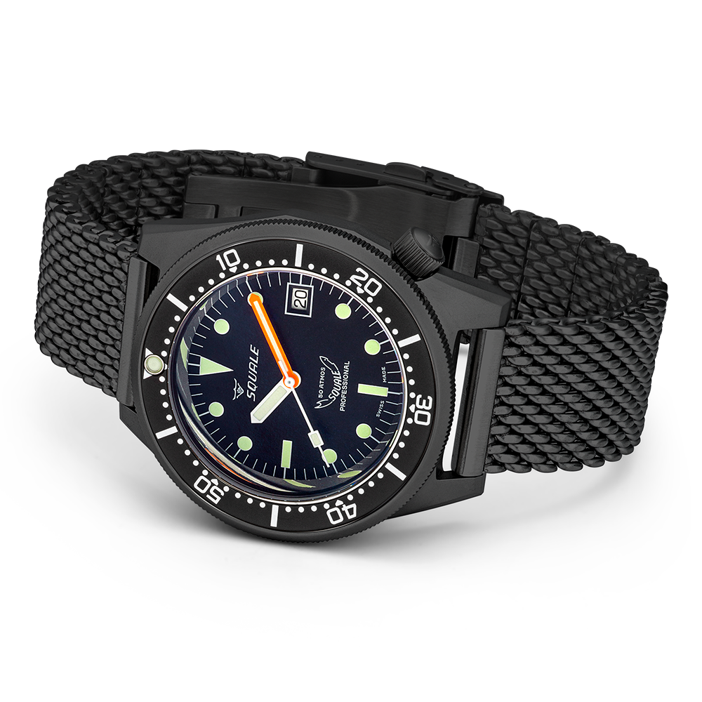 Squale 1521 DLC Milanaise-Armband 1521DLCBK.MEPVD20 – Ansicht 3