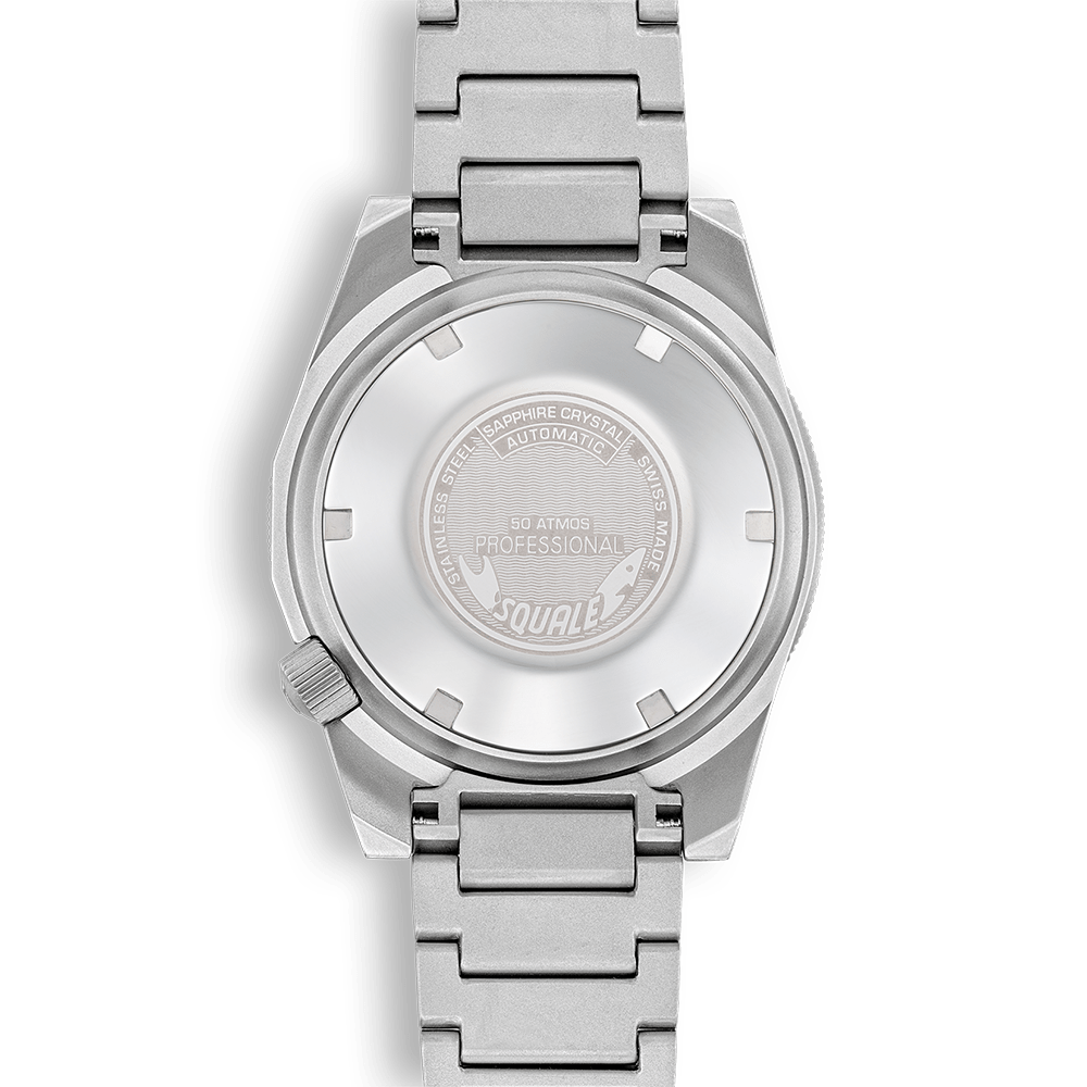 Squale 1521 Black Blasted Edelstahlband 1521BKBL.SQ20S – Gehäuseboden