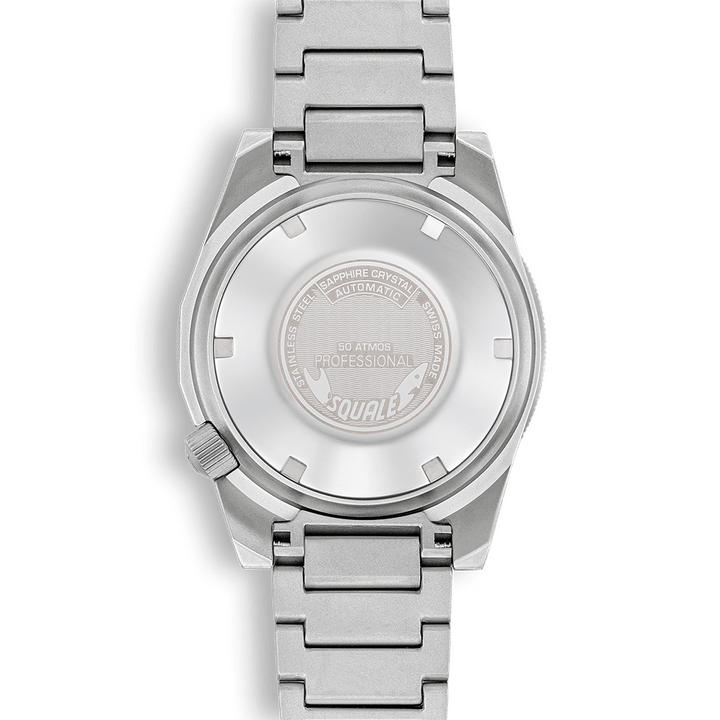Squale 1521 Black Blasted Edelstahlband 1521BKBL.SQ20S – Gehäuseboden