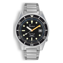 Squale 1521 Black Blasted Edelstahlband 1521BKBL.SQ20S – Taucheruhr Edelstahl 42 mm, Zifferblatt Schwarz, Edelstahlband