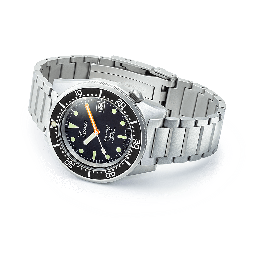 Squale 1521 Black Blasted Edelstahlband 1521BKBL.SQ20S – Seitenansicht