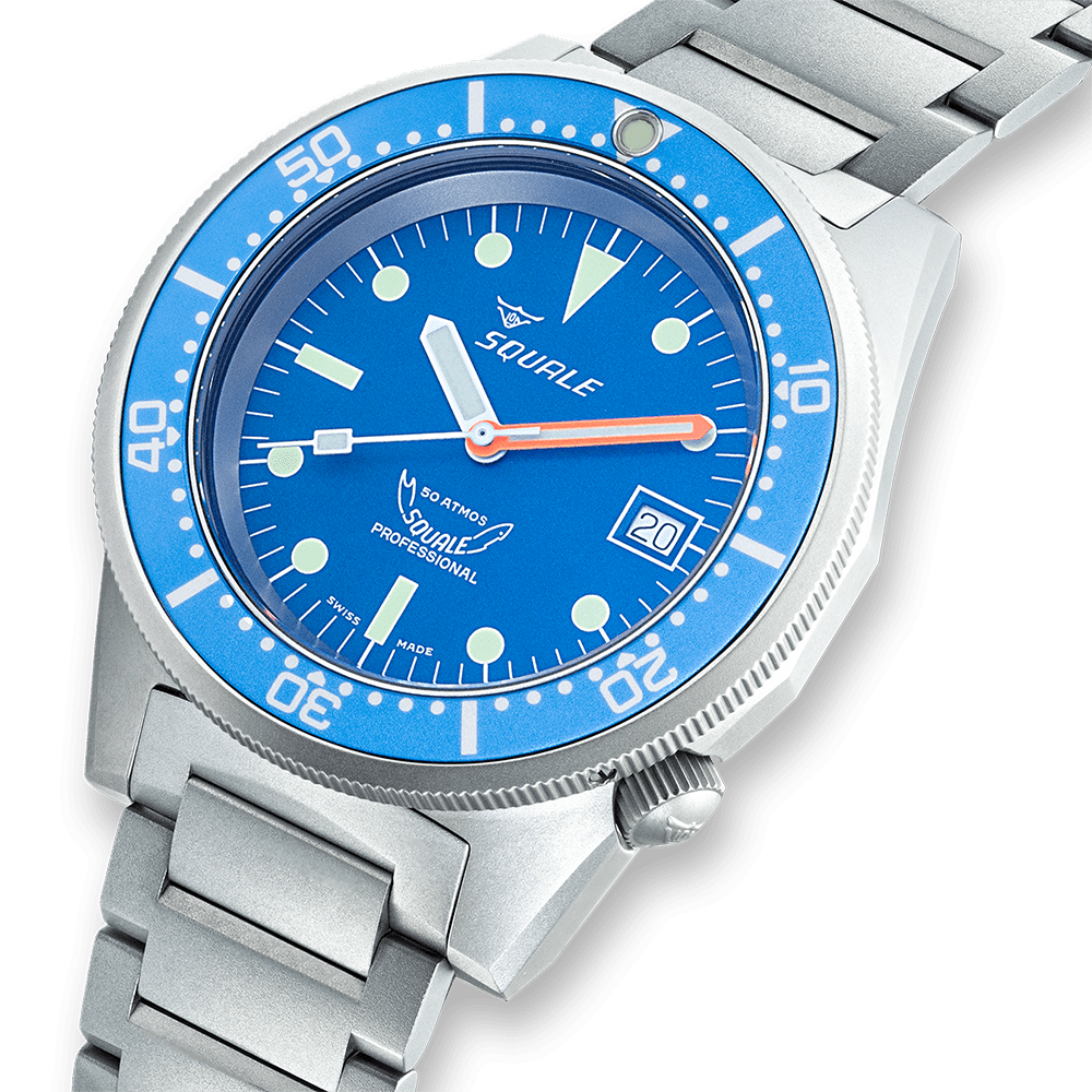 Squale 1521 Blue Blasted Edelstahlband 1521BLUEBL.SQ20S – Ansicht 4