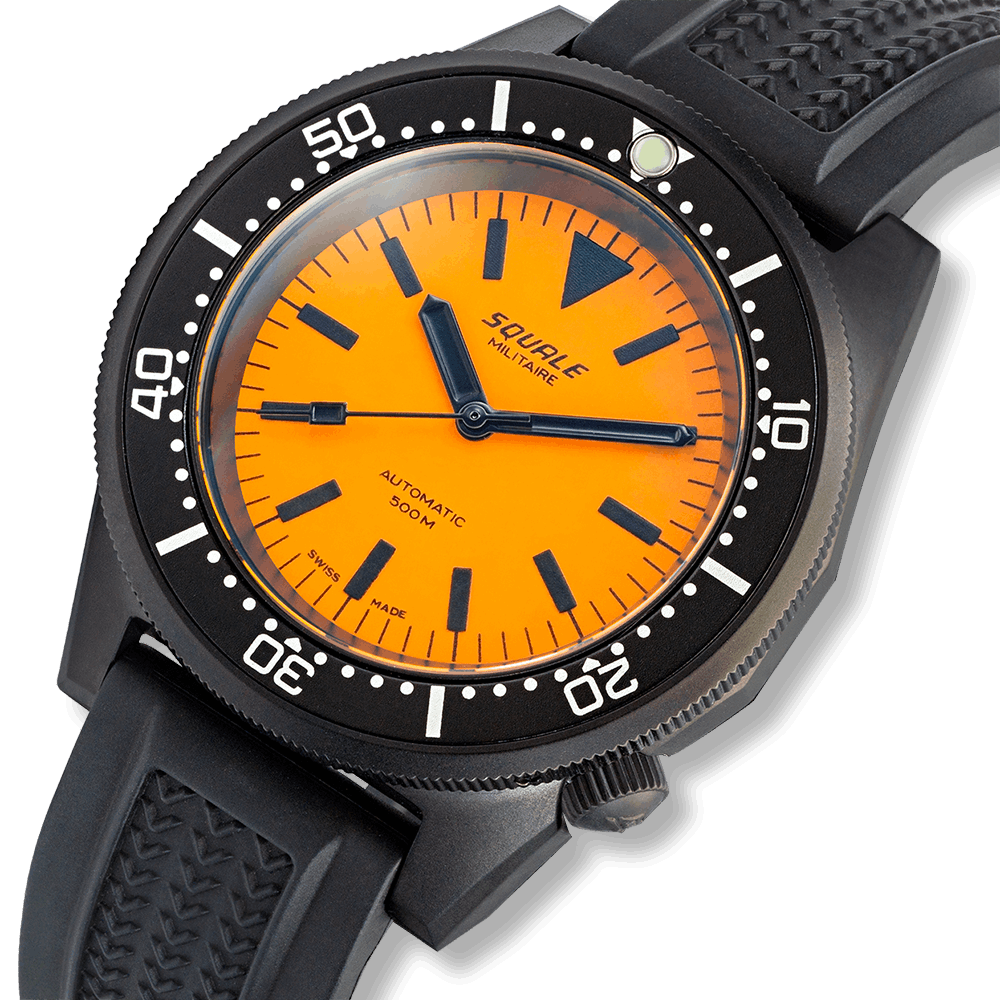 Squale 1521 Full Luminous Orange Militaire Kautschukband 1521DLCFOR.VO – Ansicht 4