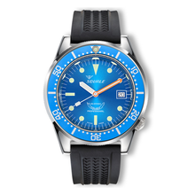 Squale 1521 Ocean Kautschukband 1521OCN.VO – Taucheruhr Edelstahl 42 mm, Zifferblatt Blau, Kautschukband