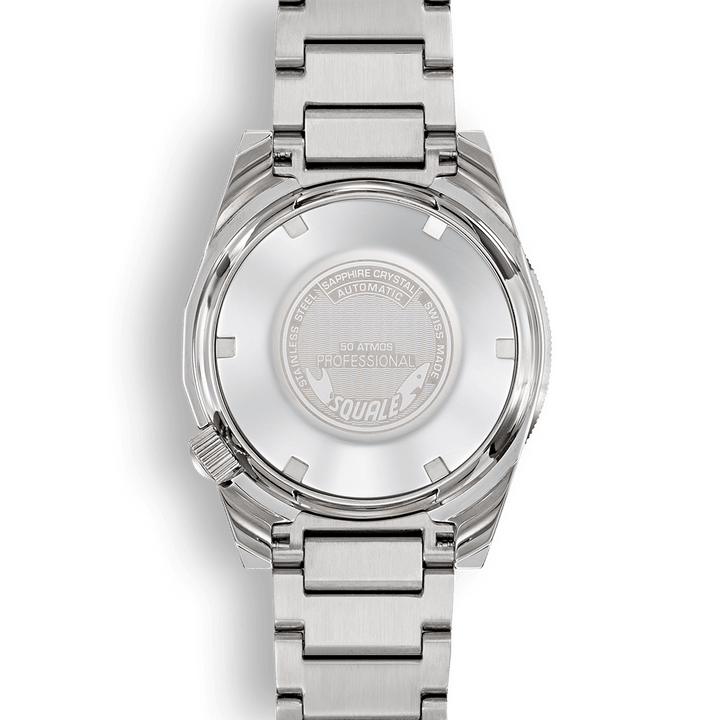 Squale 1521 Blue Blasted Edelstahlband 1521BLUEBL.SQ20S – Gehäuseboden