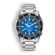 Squale 1521 Blue Ray – Herren-Taucheruhr Edelstahl 42 mm mit blauem Sonnenschliff-Zifferblatt