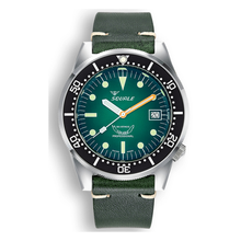 Squale 1521 Green Ray Lederband 1521PROFGR.PVE – Taucheruhr Edelstahl 42 mm, Zifferblatt Grün, Lederband