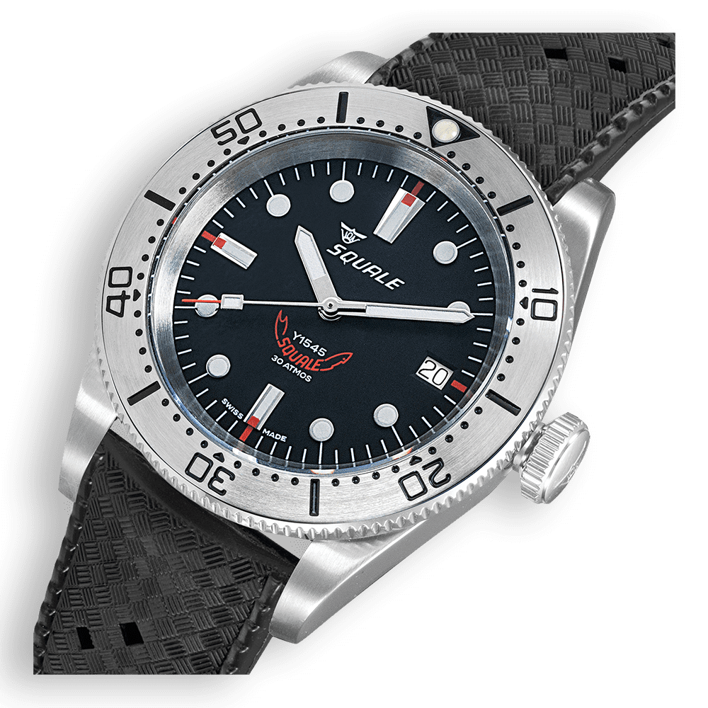 Squale 1545 Steel Black Kautschukband 1545SSBK.HT – Ansicht 4