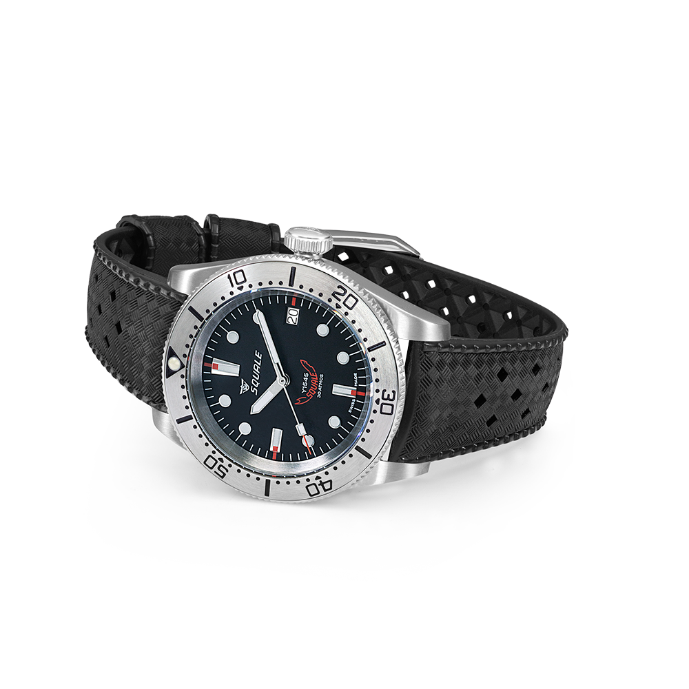 Squale 1545 Steel Black Kautschukband 1545SSBK.HT – Ansicht 3