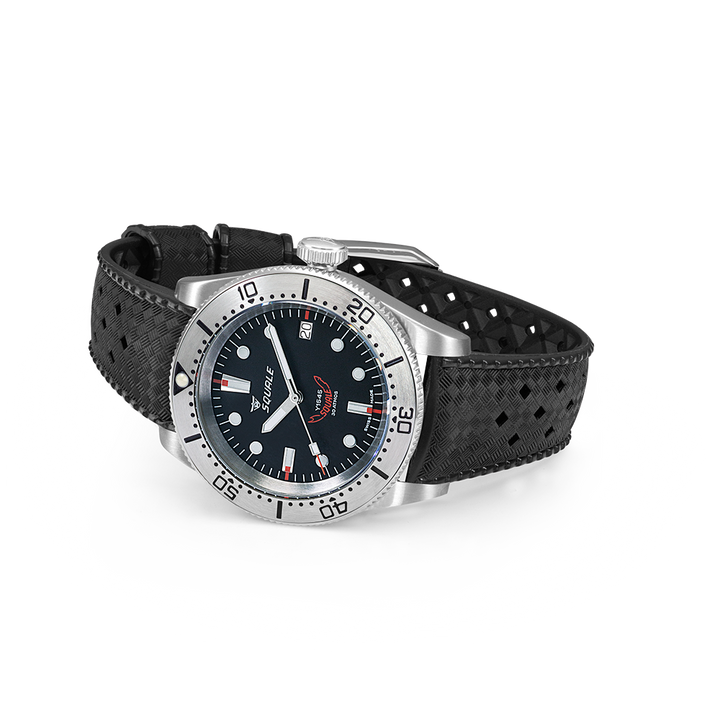 Squale 1545 Steel Black Kautschukband 1545SSBK.HT – Ansicht 3