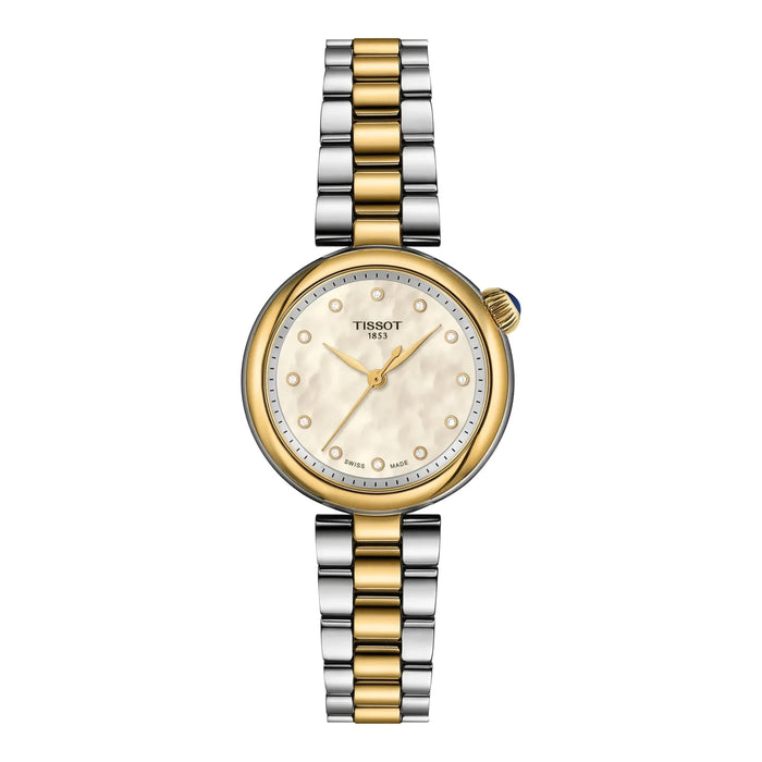 Tissot Desir 28mm T152.010.22.116.00 - Zifferblatt Weißes Perlmutt, Armband Stahl mit PVD-Beschichtung
