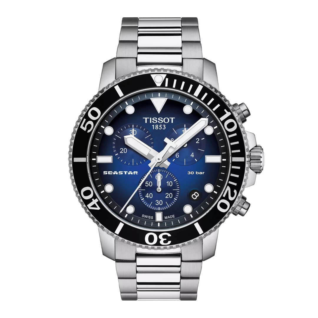 Tissot Seastar 1000 Chronograph 45,5mm T120.417.11.041.01 - Zifferblatt Blau, Armband Stahl
