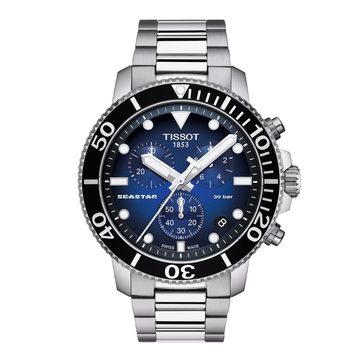 Tissot Seastar 1000 Chronograph 45,5mm T120.417.11.041.01 - Zifferblatt Blau, Armband Stahl