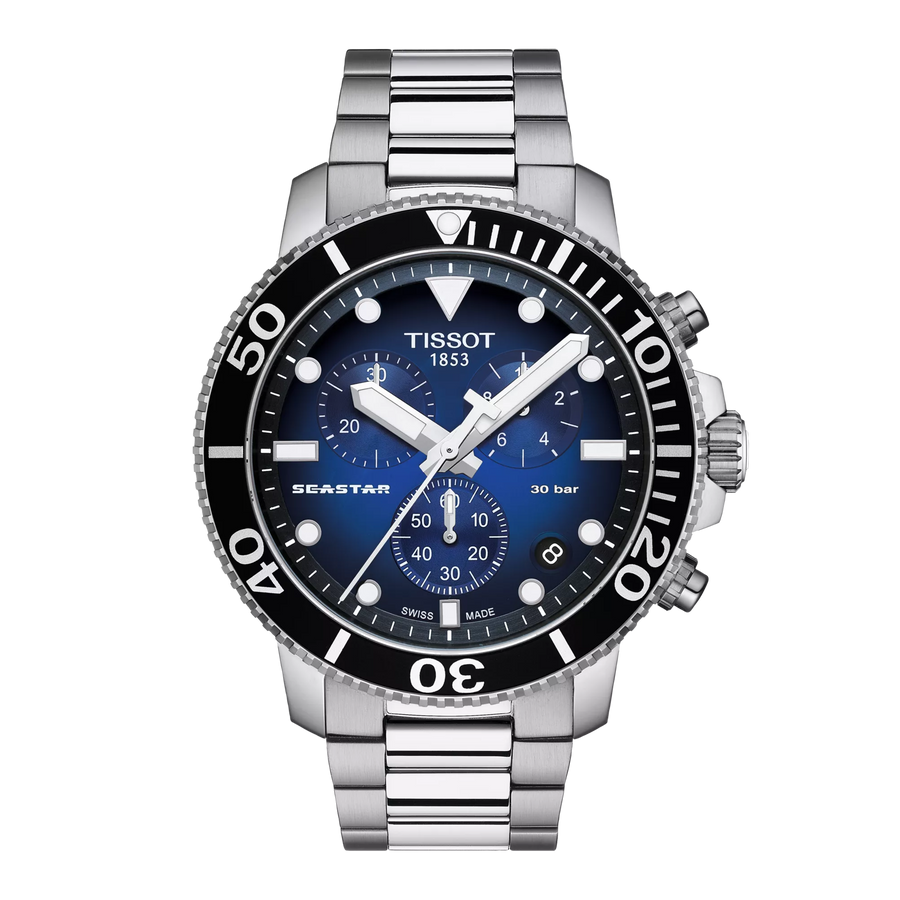 Tissot Seastar 1000 Chronograph 45,5mm T120.417.11.041.01 - Zifferblatt Blau, Armband Stahl