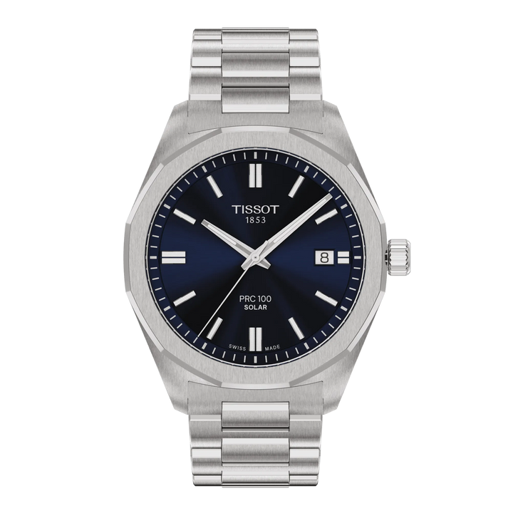 Tissot PRC 100 Solar 39mm T151.422.11.041.00 - Zifferblatt Blau, Armband Stahl