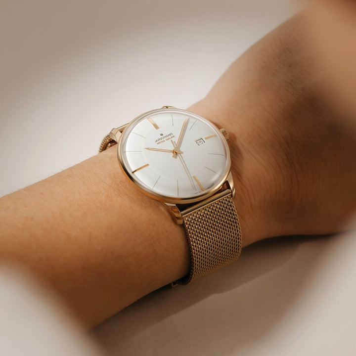 Junghans Meister MEGA Solar 38mm 59/7600.46 am Handgelenk