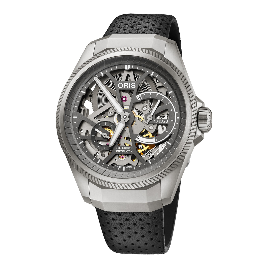 Oris ProPilot X Calibre 115 44mm 01 115 7759 7153 – Zifferblatt Grau, Armband Leder