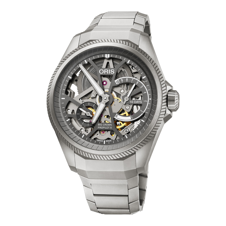 Oris ProPilot X Calibre 115 44mm 01 115 7759 7153 – Zifferblatt Grau, Armband Titan