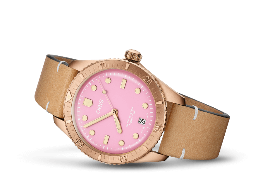 Oris Divers Sixty-Five Cotton Candy 38mm 01 733 7771 3158 – Seitenansicht