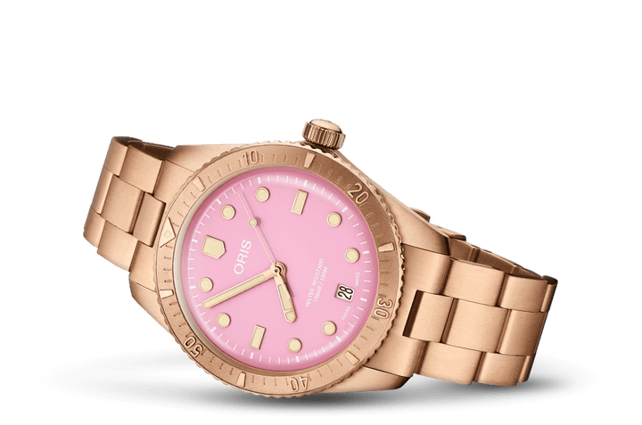 Oris Divers Sixty-Five Cotton Candy 38mm 01 733 7771 3158 – Seitenansicht