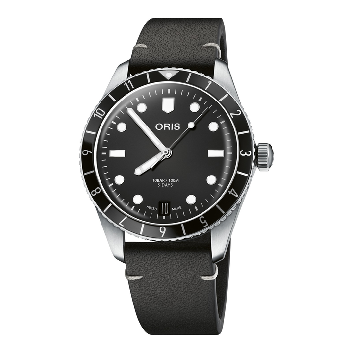 Oris Divers Sixty-Five 12H Calibre 400 40mm 01 400 7772 4054 – Zifferblatt Schwarz, Armband Leder