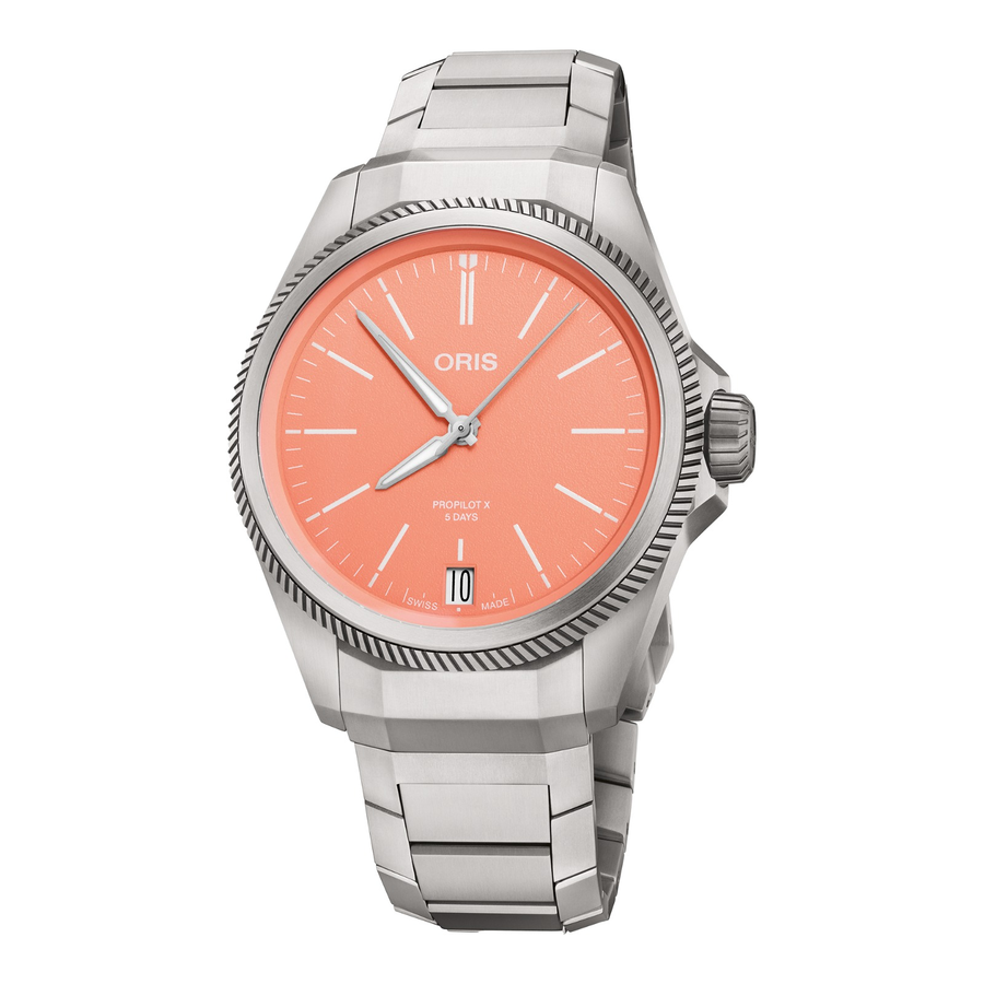 Oris ProPilot X Calibre 400 39mm 01 400 7778 7158 – Zifferblatt Rosa, Armband Titan