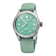 Oris Divers Sixty-Five Cotton Candy 38mm 01 733 7771 4057 – Zifferblatt Grün, Armband Textil