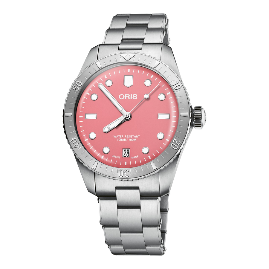 Oris Divers Sixty-Five Cotton Candy 38mm 01 733 7771 4058 – Zifferblatt Rosa, Armband Stahl