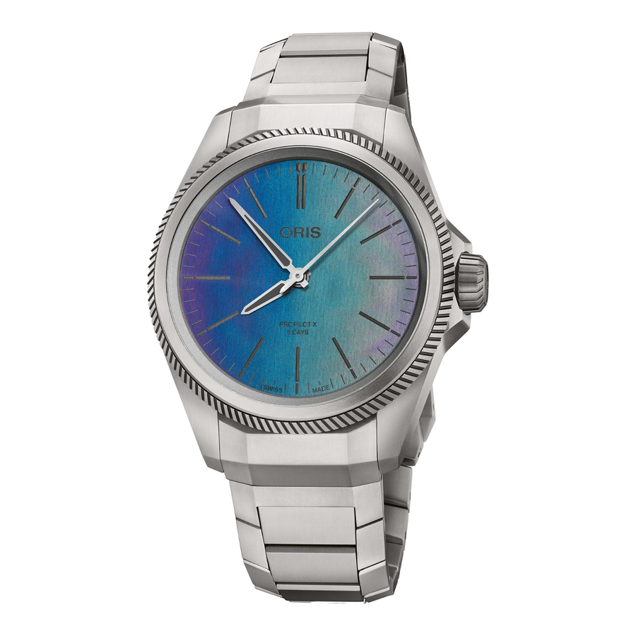 Oris ProPilot X Calibre 400 Laser 39mm 01 400 7778 7150 – Zifferblatt Mehrfarbig, Armband Titan
