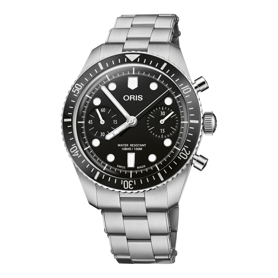 Oris Divers Sixty-Five Chronograph 40mm 01 771 7791 4054 – Zifferblatt Schwarz, Armband Stahl