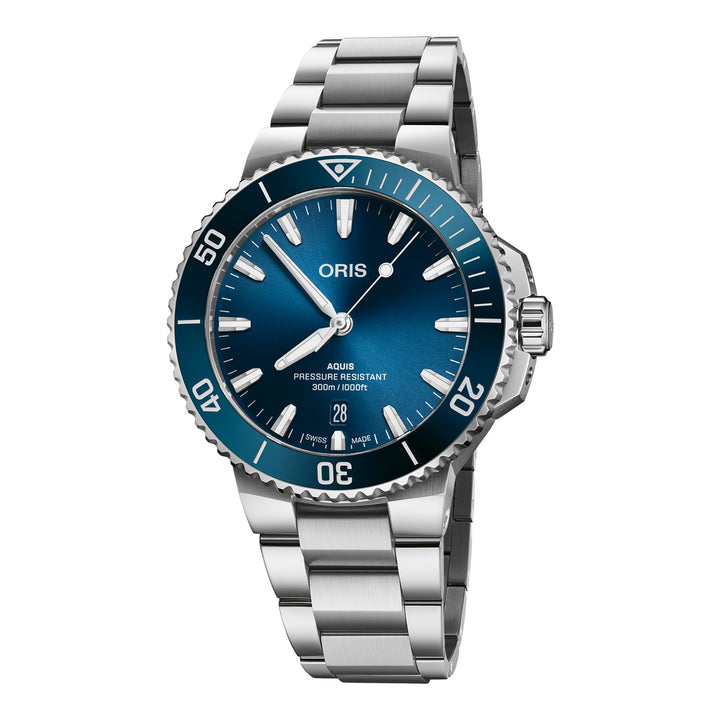 Oris Aquis Date 41,5mm 01 733 7787 4135 – Zifferblatt Blau, Armband Stahl