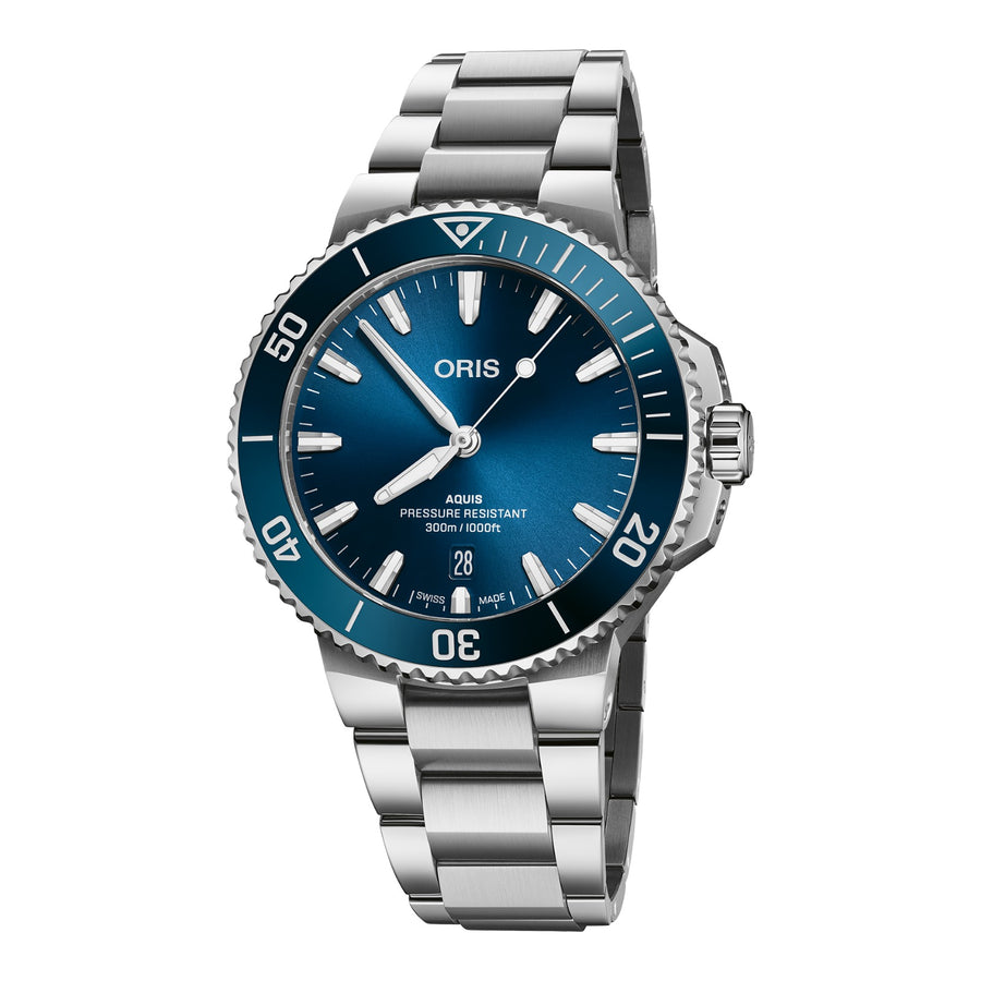 Oris Aquis Date 41,5mm 01 733 7787 4135 – Zifferblatt Blau, Armband Stahl