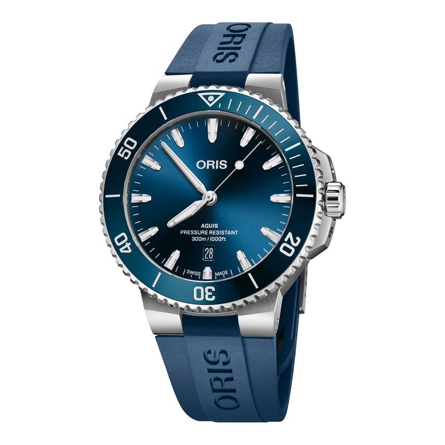 Oris Aquis Date 43,5mm 01 733 7789 4135 – Zifferblatt Blau, Armband Kautschuk