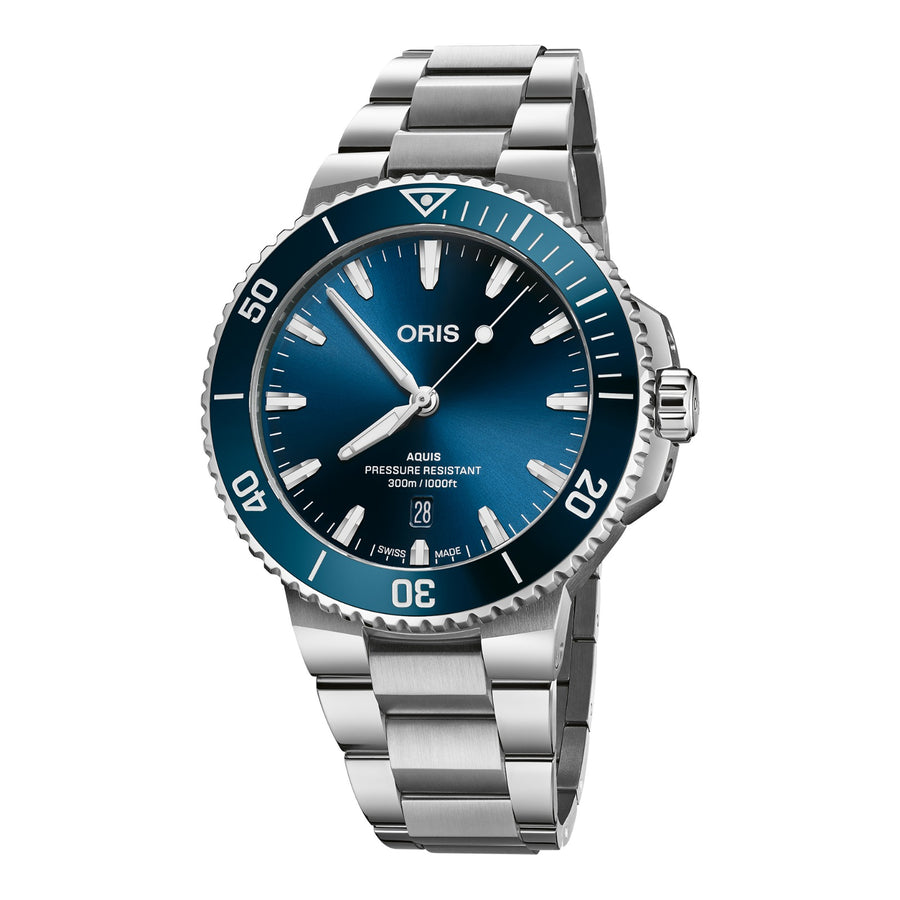 Oris Aquis Date 43,5mm 01 733 7789 4135 – Zifferblatt Blau, Armband Stahl