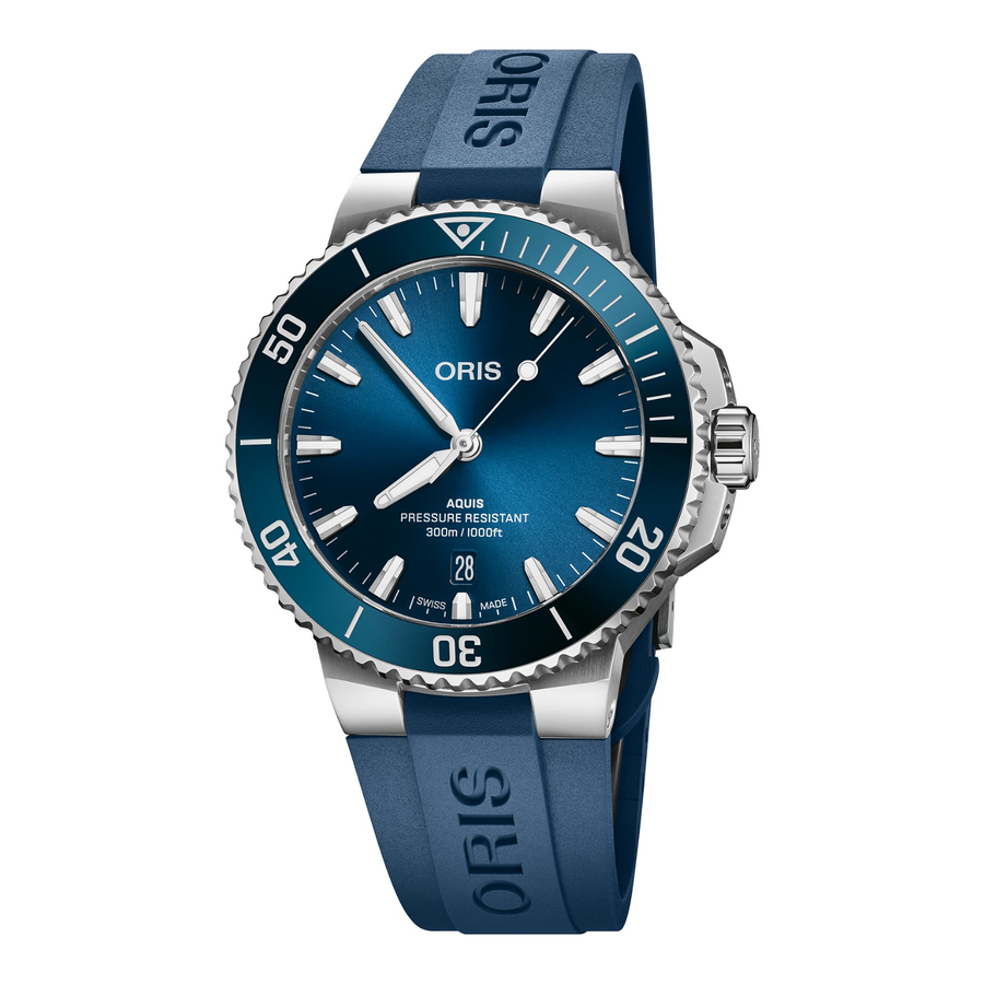Oris Aquis Date 41,5mm 01 733 7787 4135 – Zifferblatt Blau, Armband Kautschuk