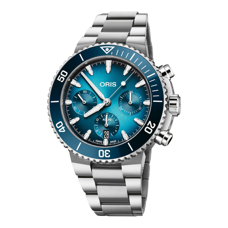 Oris Aquis Chronograph 43,5mm 01 771 7793 4155 – Zifferblatt Blau, Armband Stahl