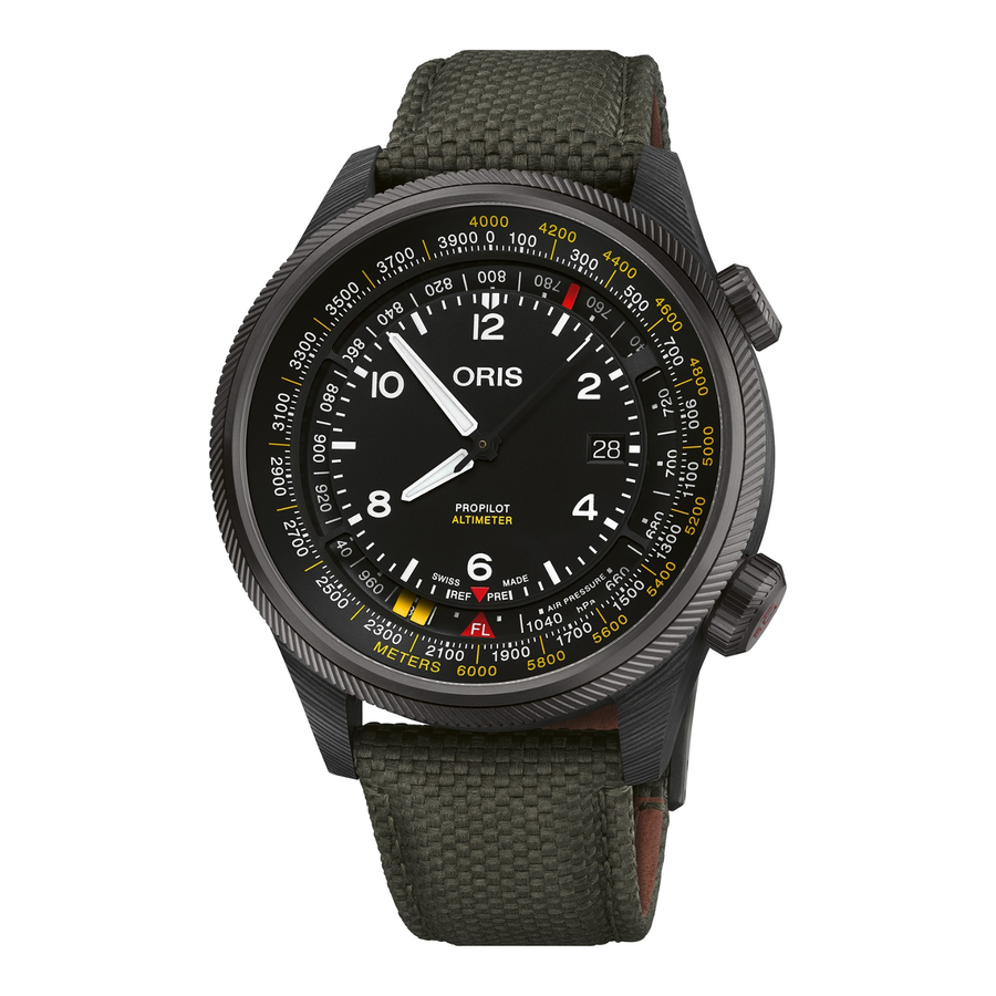 Oris ProPilot Altimeter Meter-Skala 47mm 01 793 7775 8764 – Zifferblatt Schwarz, Armband Textil