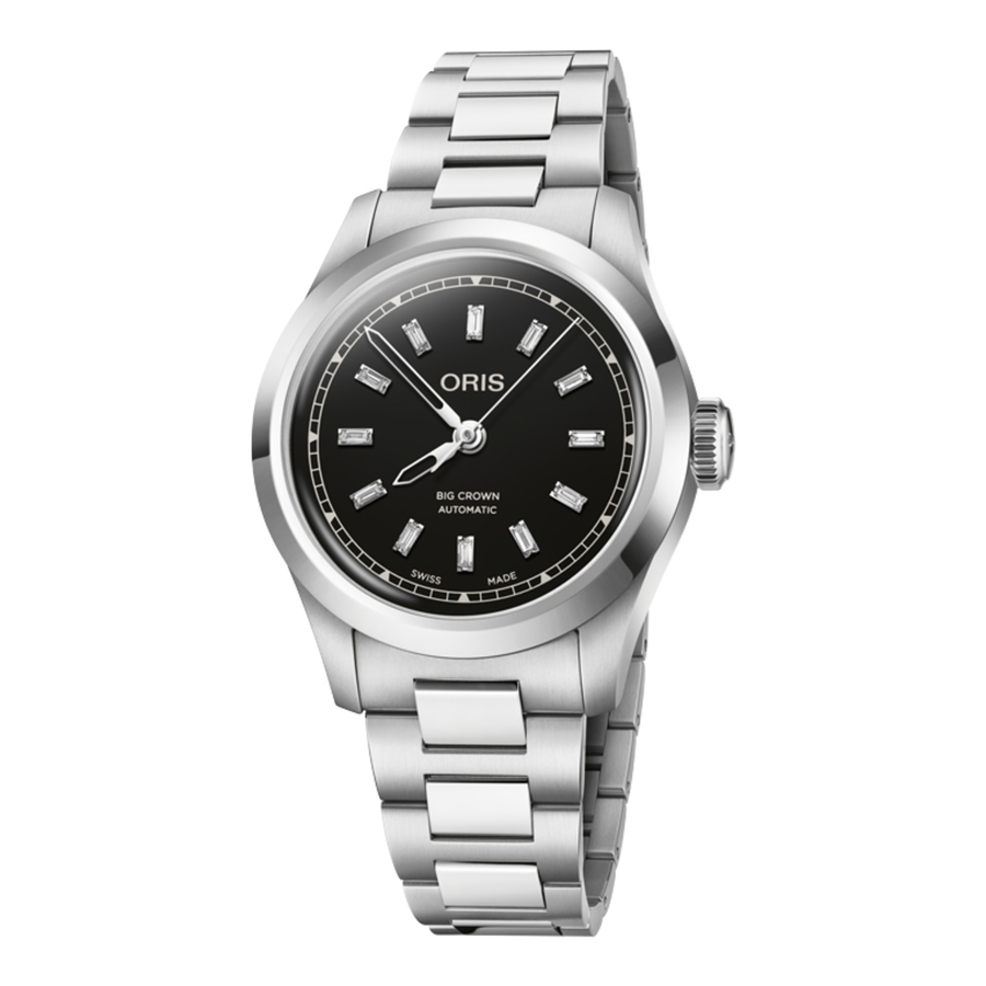 Oris Big Crown Diamonds 34mm 01 531 7797 4094 – Zifferblatt Schwarz, Armband Stahl