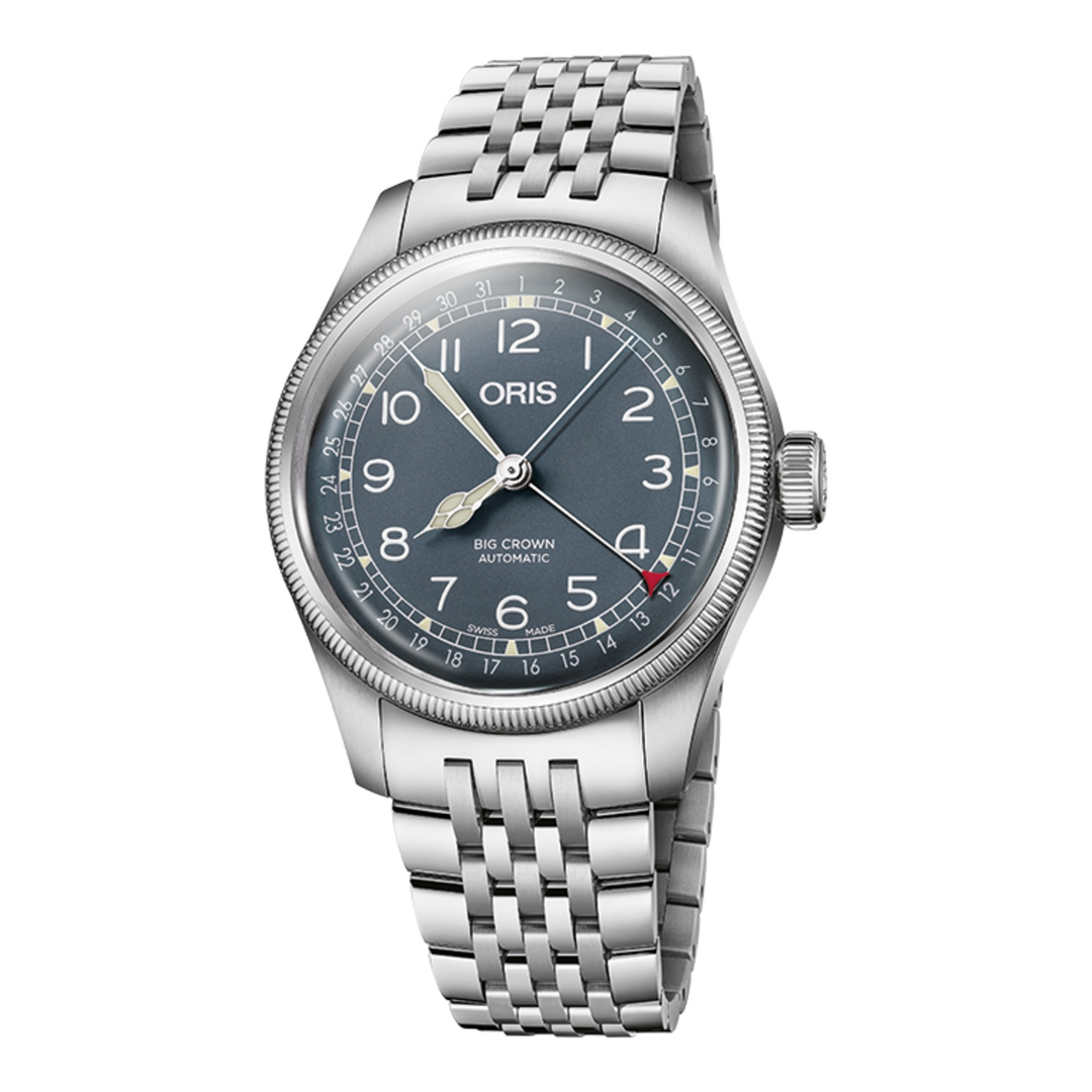 Oris Big Crown Pointer Date 40mm 01 754 7785 4065 – Zifferblatt Blau, Armband Stahl