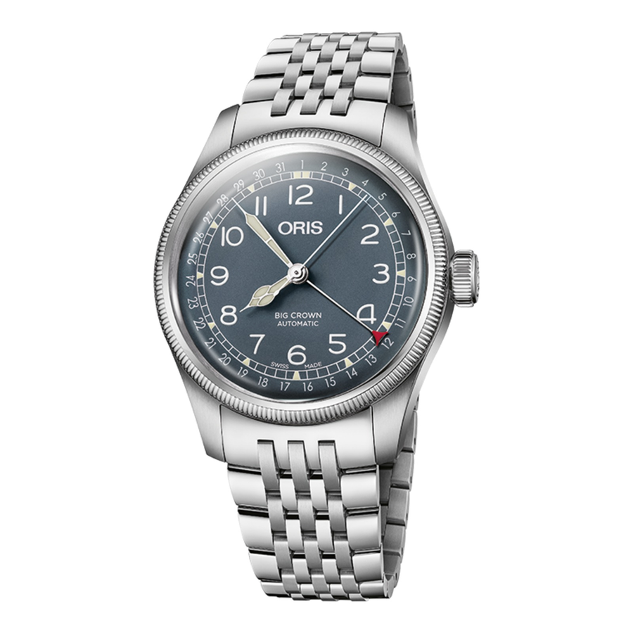 Oris Big Crown Pointer Date 40mm 01 754 7785 4065 – Zifferblatt Blau, Armband Stahl