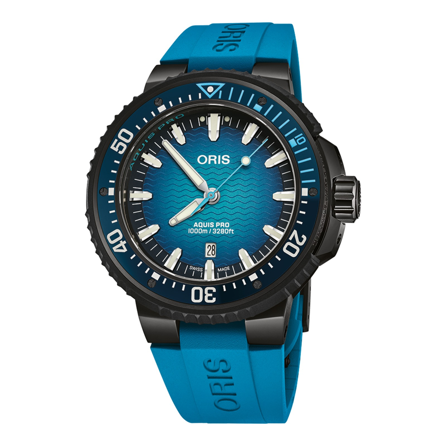 Oris Aquis Pro 1000m 49,5mm 01 733 7801 7255 – Zifferblatt Blau, Armband Kautschuk