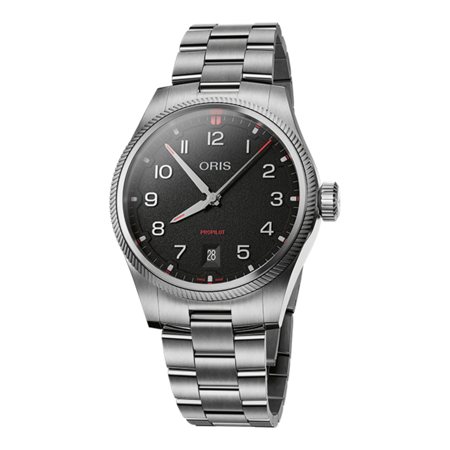 Oris ProPilot Date 41mm 01 733 7805 4164 – Zifferblatt Schwarz, Armband Stahl