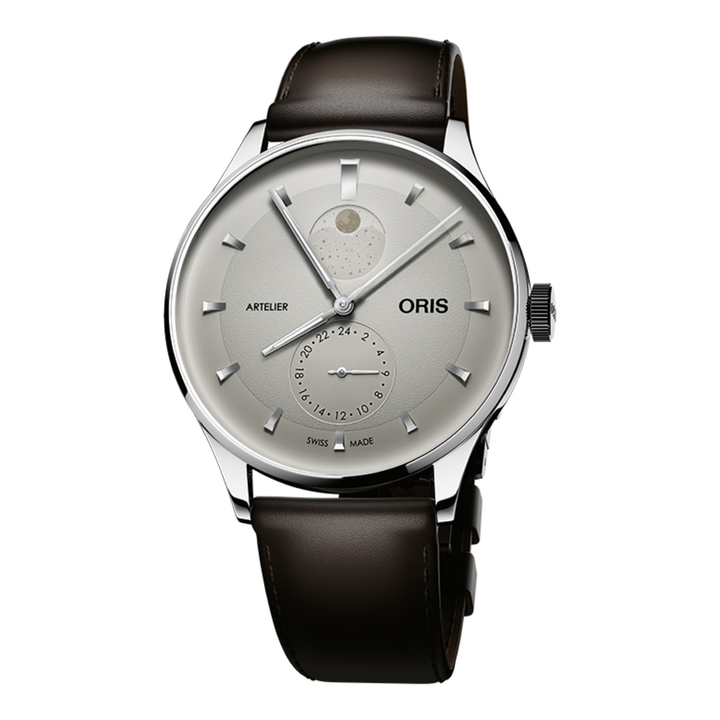 Oris Artelier Complication 39,5mm 01 782 7811 4051 – Zifferblatt Weiß, Armband Leder