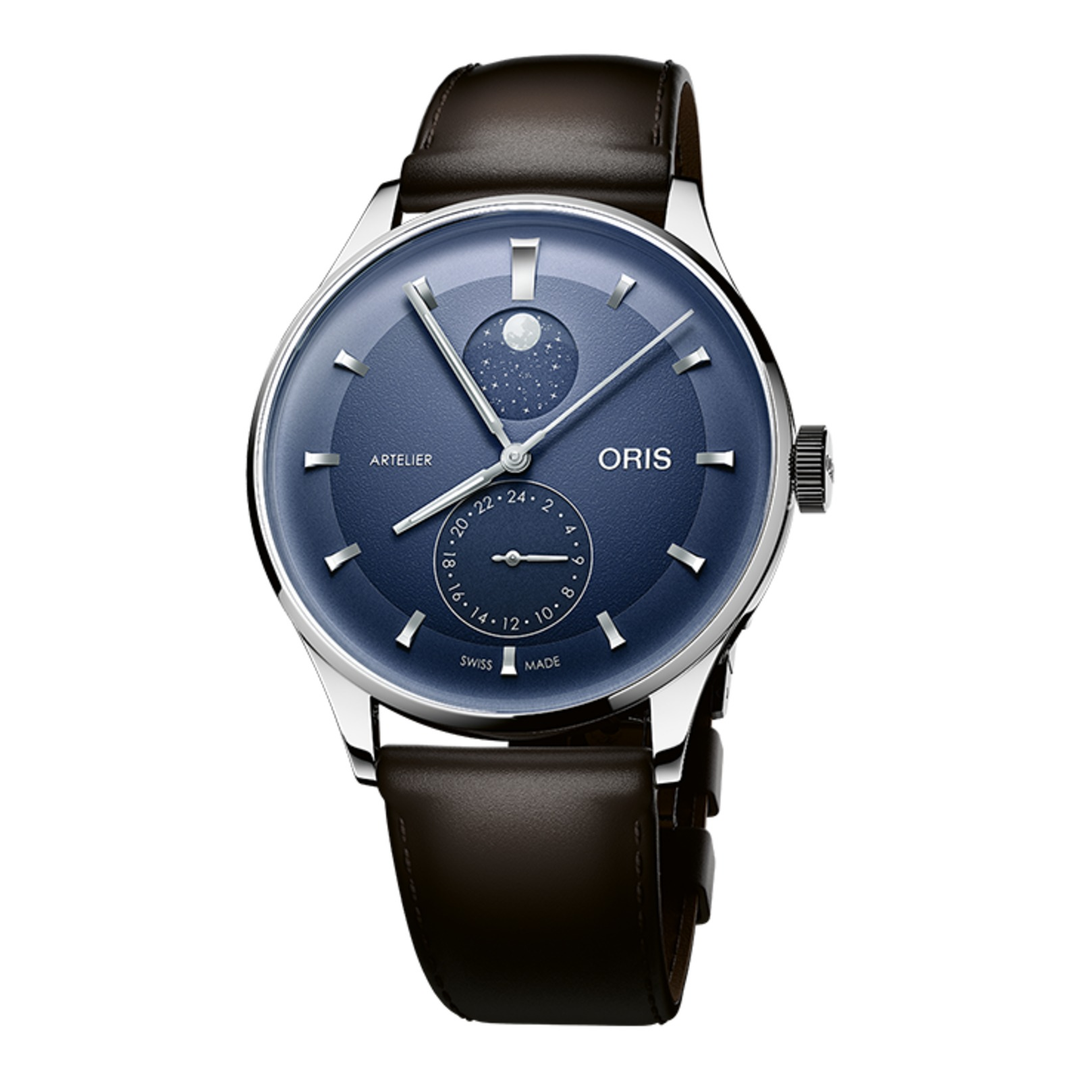 Oris Artelier Complication 39,5mm 01 782 7811 4055 – Zifferblatt Blau, Armband Leder