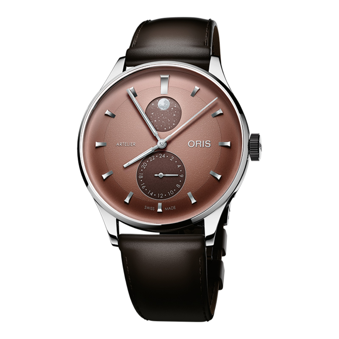 Oris Artelier Complication 39,5mm 01 782 7811 4056 – Zifferblatt Braun, Armband Leder