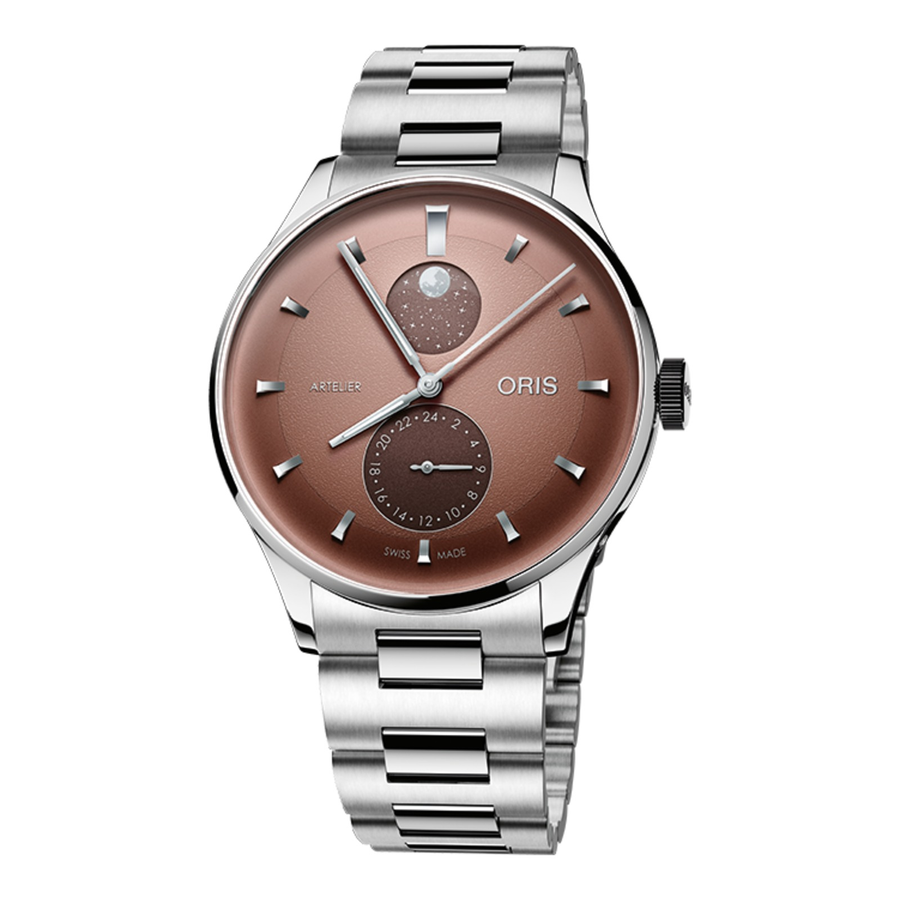 Oris Artelier Complication 39,5mm 01 782 7811 4056 – Zifferblatt Braun, Armband Stahl