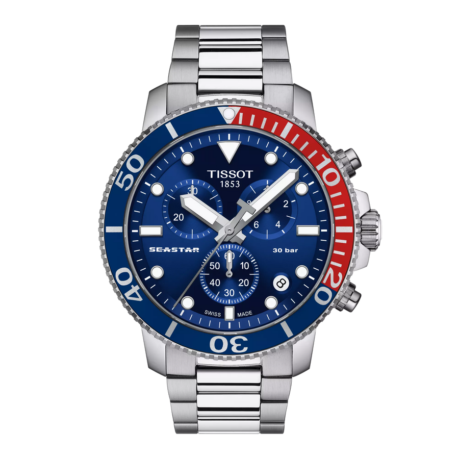 Tissot Seastar 1000 Chronograph 45,5mm T120.417.11.041.03 - Zifferblatt Blau, Armband Stahl