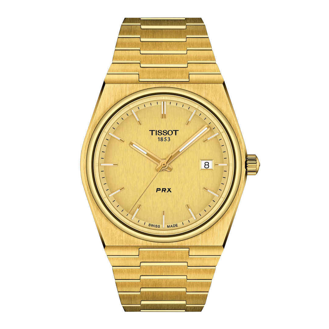 Tissot PRX 39,5mm T137.410.33.021.00 - Zifferblatt Champagner, Armband Stahl mit PVD-Beschichtung